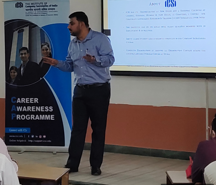 Career Awareness Programme By Icsi Organised By Department Of B.com On 19th April 2024